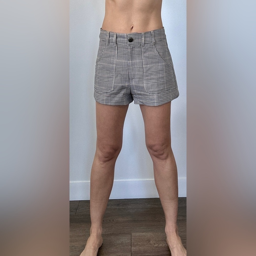 ZARA Plaid High-Waisted Shorts